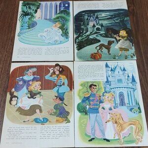 Vintage 1965 Fantasyland Cinderella decor princess picture nursery